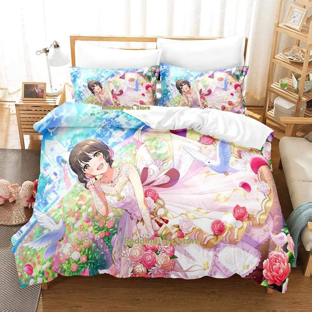 Takafuji Kako Zestaw Pościeli Pojedynczy Bliźniak Pełny Queen King Size Zestaw do Łóżka Dorosły Dziecko Sypialnia Zestawy Poszewek na Kołdrę Anime Dziewczyny Łóżko