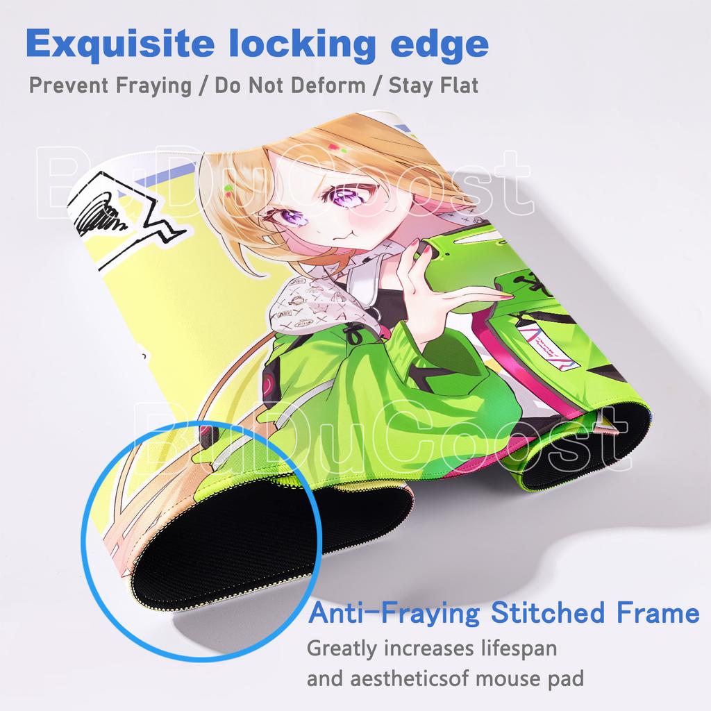 Kawaii Mouse Pad Anime Cute Girl Aki Rosenthal Gamer Computer Desk Mat Keyboard PC Gaming Accessories Mousepad Rubber Anime Girl
