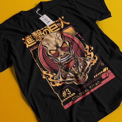 Attack On Titan Shirt Colossal Armin Tshirt Levi T-Shirt AOT Eren Mikasa Hange