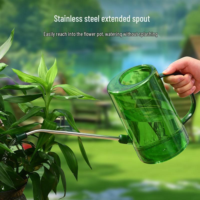 Large Capacity Stainless Steel Watering Can with Long Spout for Indoor Plants