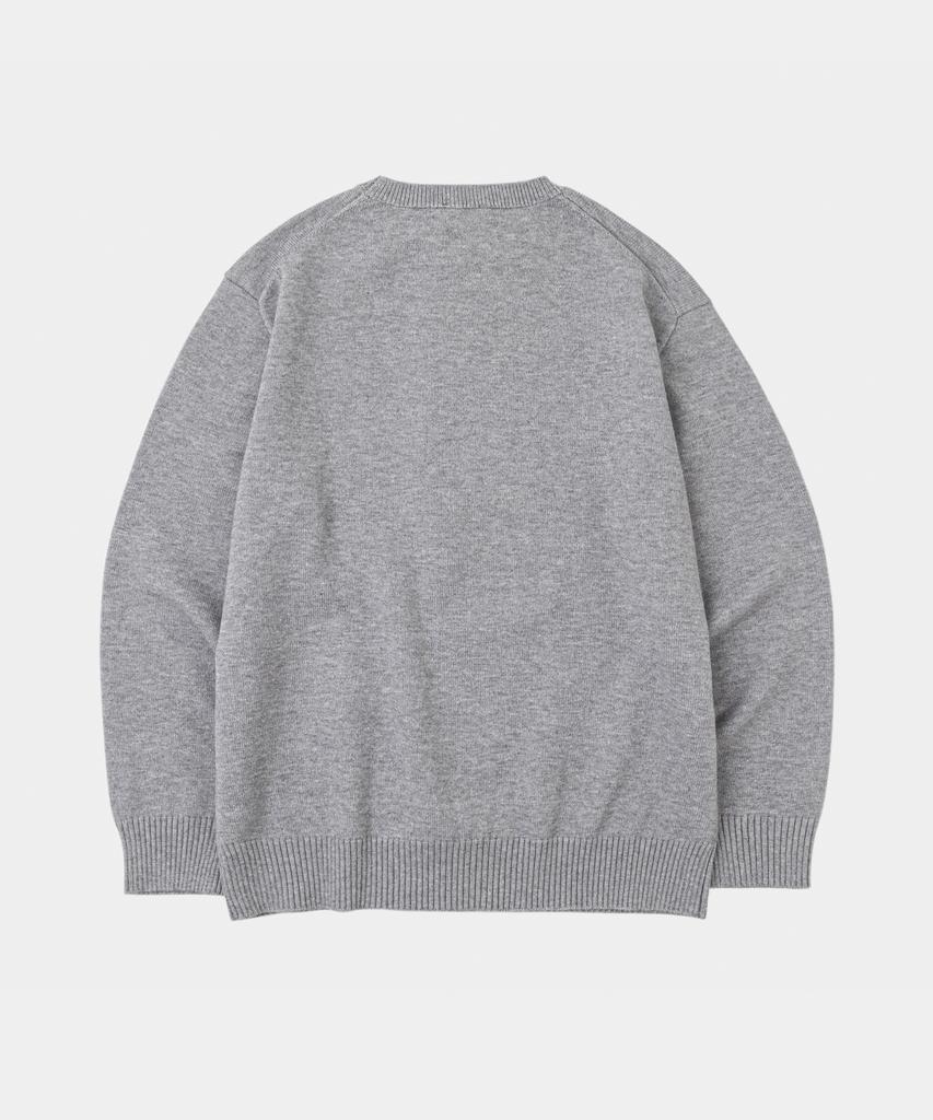 LETTERCOMO Essential Daily Round Knit Grey