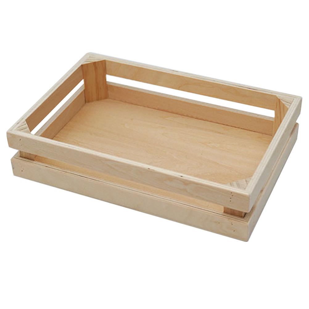 Wooden Storage Basket Small ganizer Container For Toy Vegetable Fruit Cutting Wood Crate Storage Bins Storage 22.5x15cm