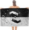 Yin Yang Plum Blossom Oversize Beach Towel Absorbent Quick Dry Blanket Sand Free Accessory for Pool Travel Yoga Picnic Sport
