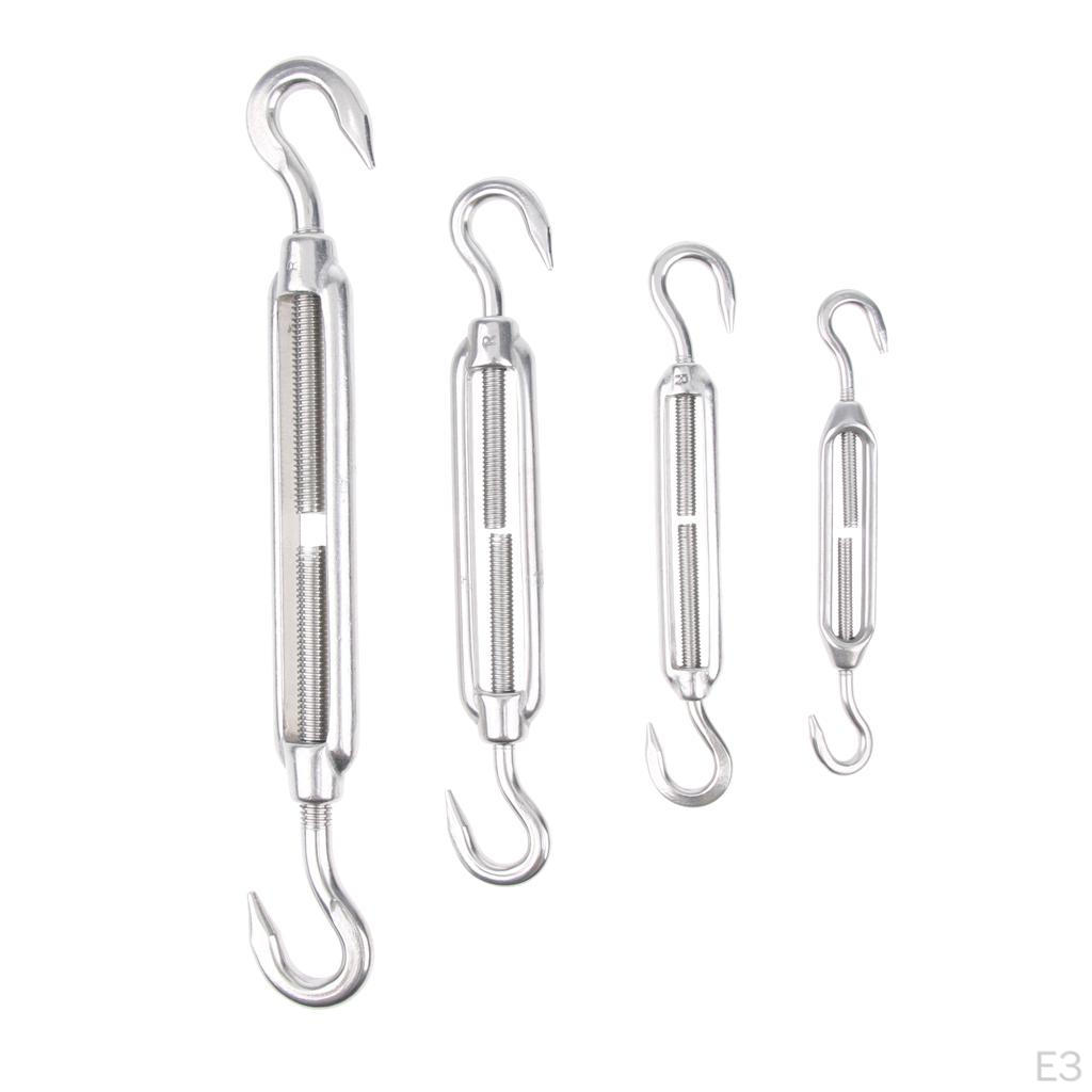 /M5/M6/M8 Stainless Steel 304 Hook & Turnbuckle, 4 Sizes Available