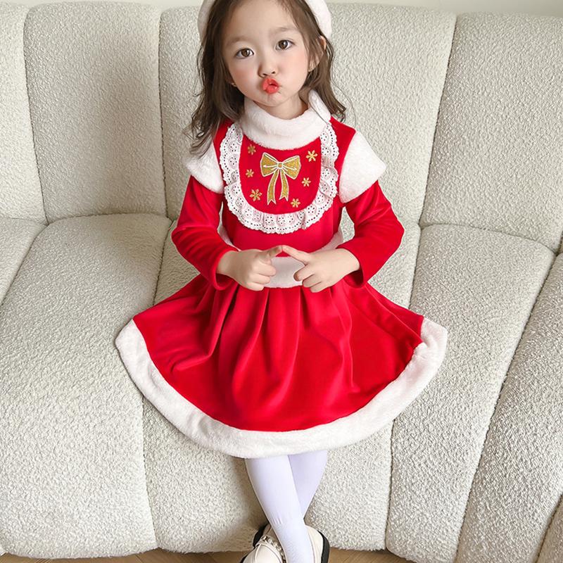 Weihnachten Kinder Mädchen Kindergarten Baby Ältere Kleid Prinzessinnenkleid