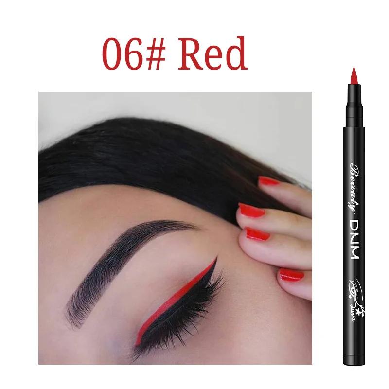 12-Color Matte Eyeliner Easy-To-Pigment Smooth Liquid Eyeliner Pen Non-Smudge Long-Lasting Fine Nib Liner Makeup Quick-Drying