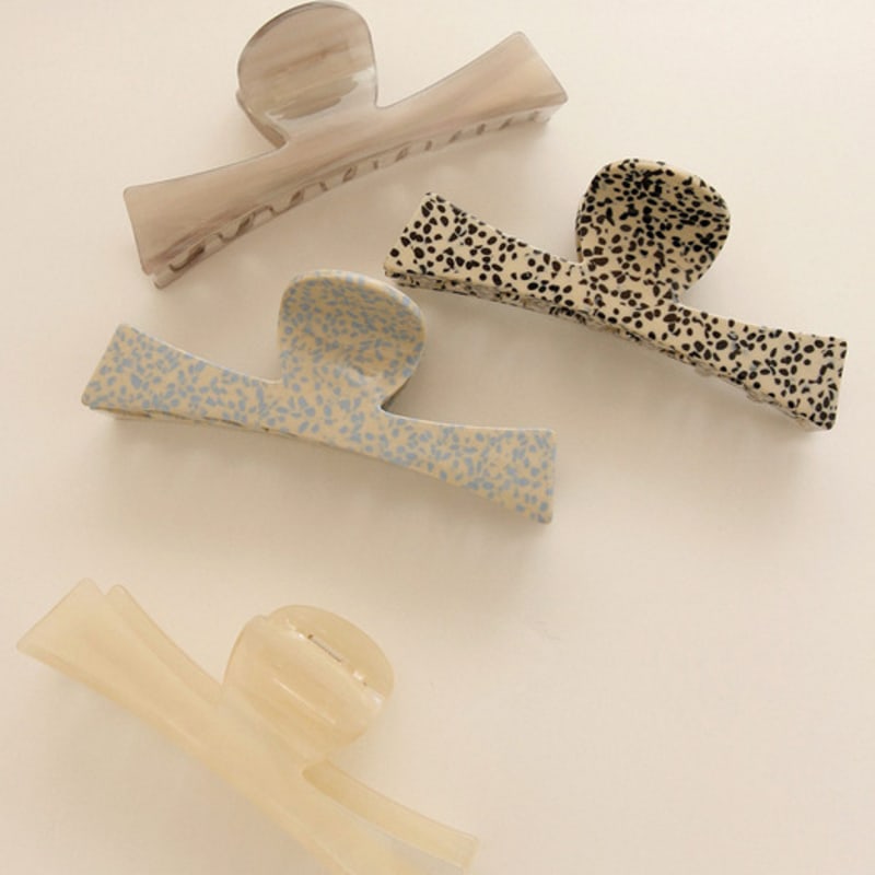 

J.Lauren Edge Rectangular One-Headed Hair Claw Clip H01299 Aurora Gray