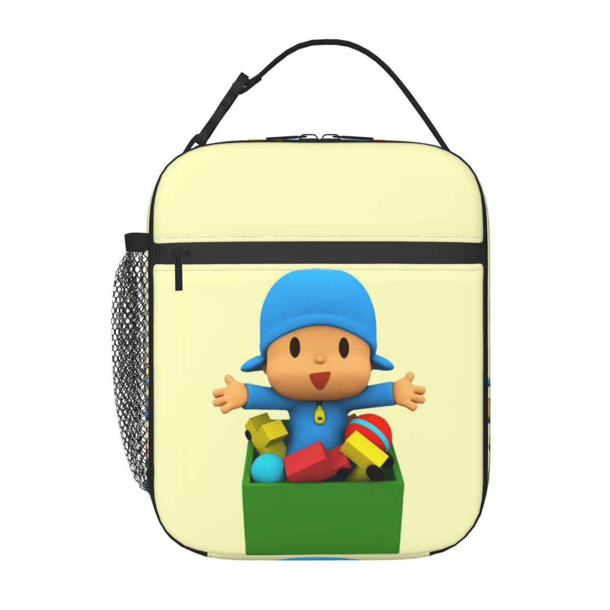 Blauwe Pocoyo Kinder Cartoon Geïsoleerde Lunchtas voor Vrouwen Kinderen Lekvrije Voedseldozen Thermische Lunchbox Tote One Size