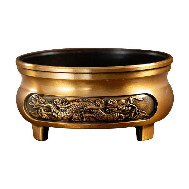Alloy Tripod Incense Burner for Home Sandalwood Agarwood Coil Stick Aromatherapy Tea Table Zen Meditation Decor Gift