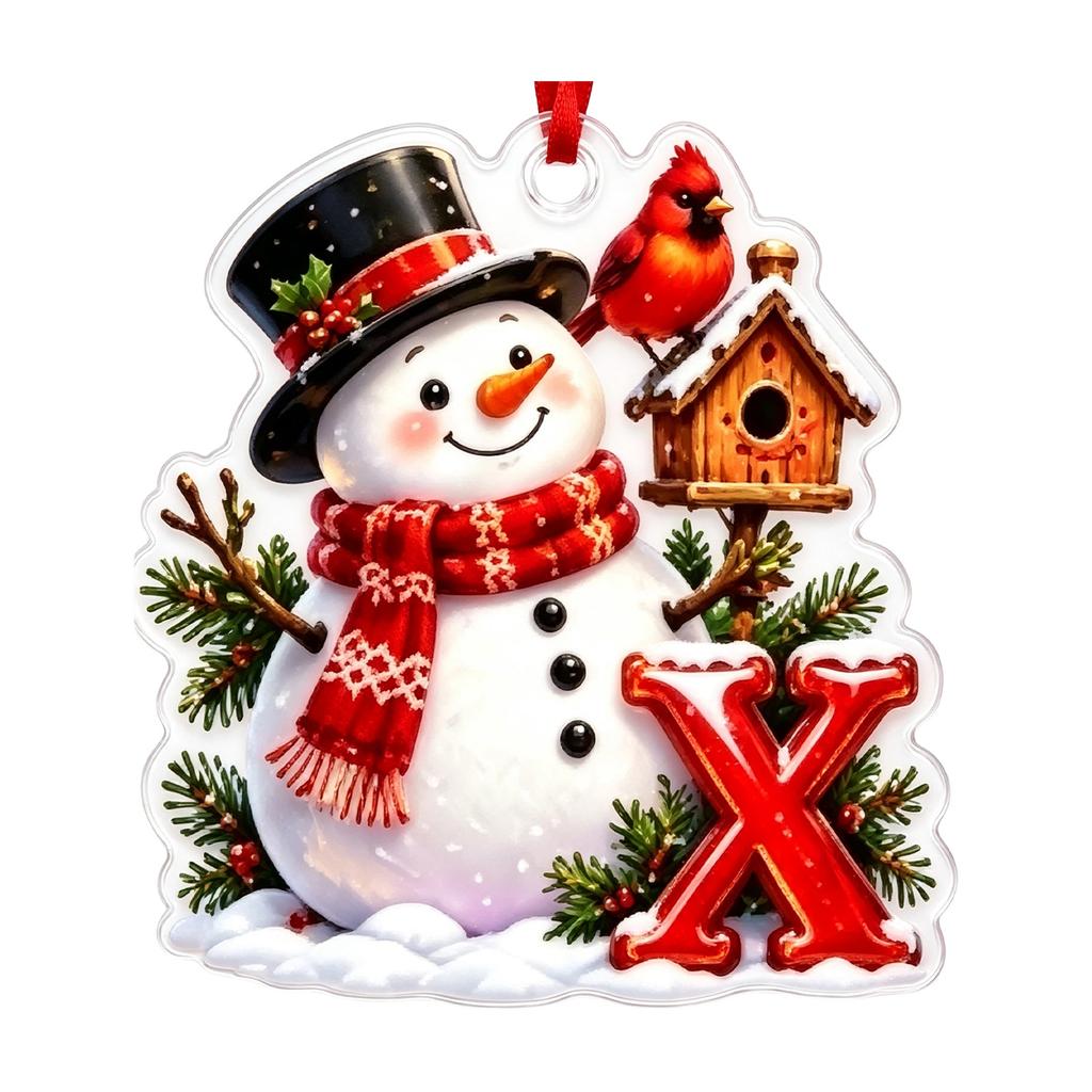 Weihnachtsbrief 2D Acryl Hängeornament, Weihnachtsdekoration für Baum und Zuhause