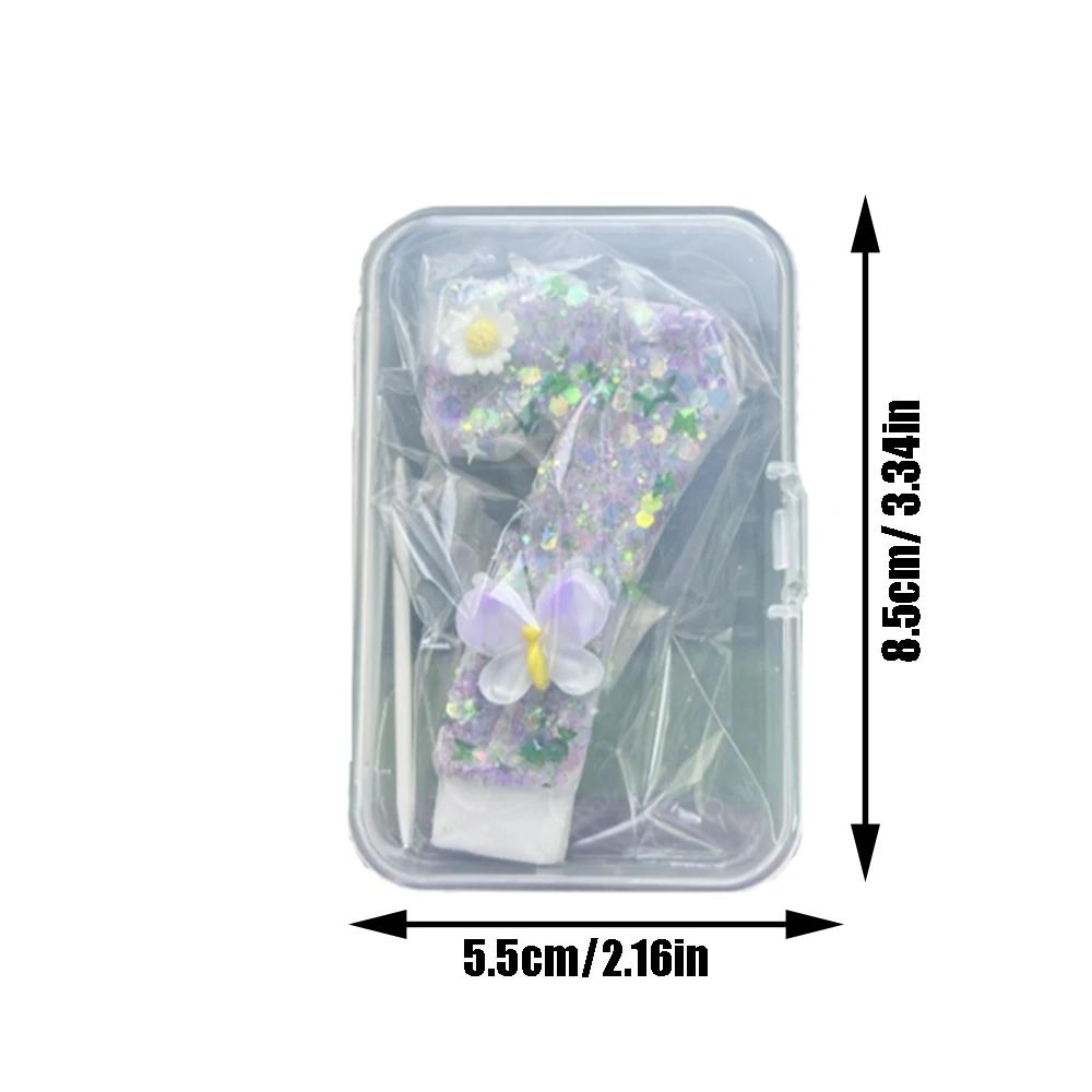 Butterfly Number Cake Decorating Candle Pink Glitter Birthday Candles Digital Candle Cake Topper Birthday Party Anniversary Cake