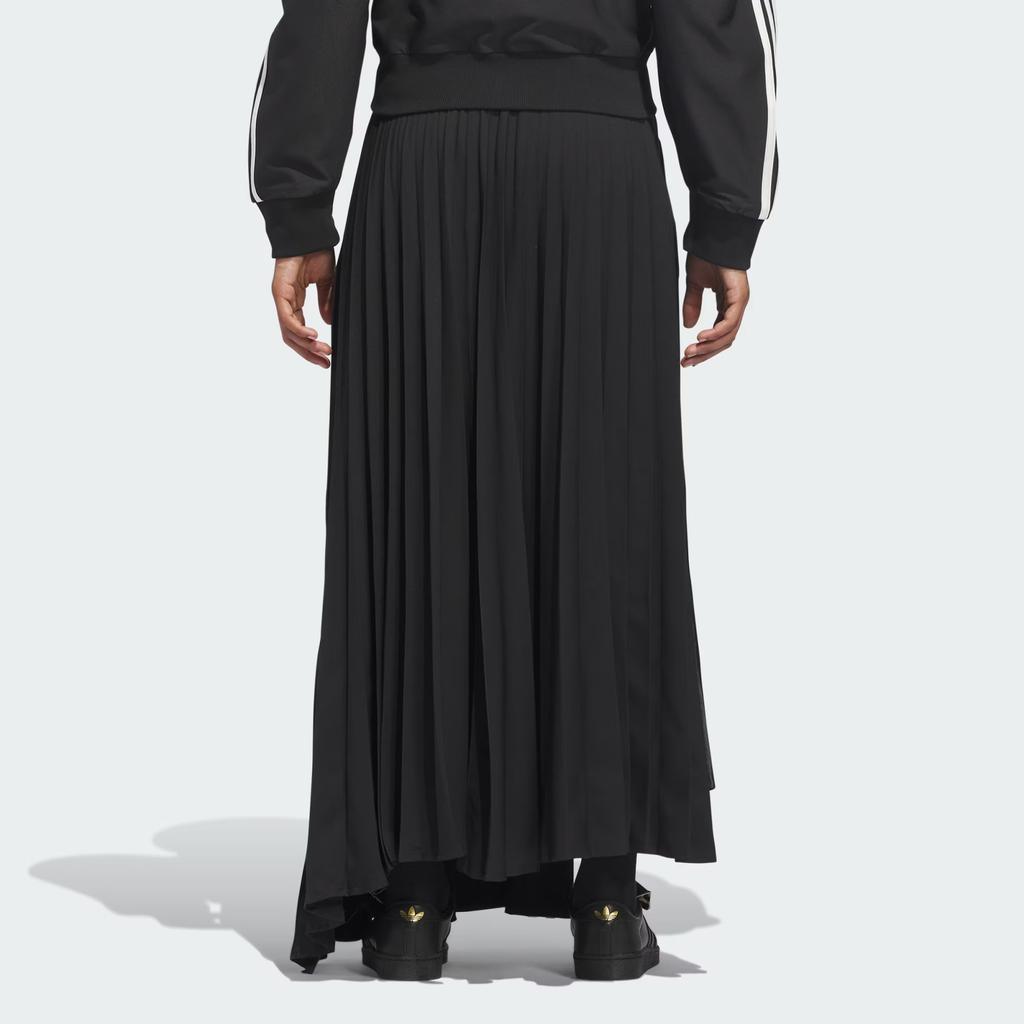 adidas Originals X Willy Chavarria FW25 Pleated Striped Minimalist Comfortable Casual Long Skirt Women Skirts KD9352
