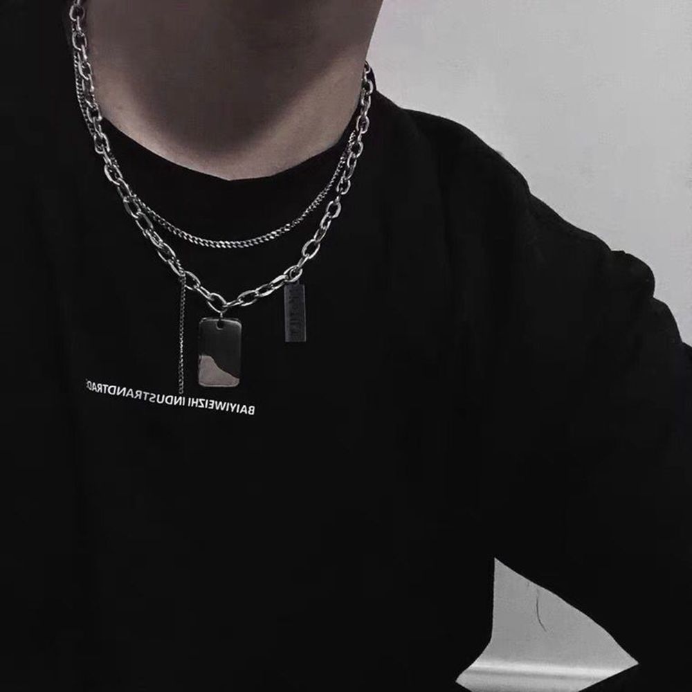 Halskette Geometrie Koreanischer Stil Halskette Punk Halskette Damen Schlüsselbein Kette Buchstaben Halskette