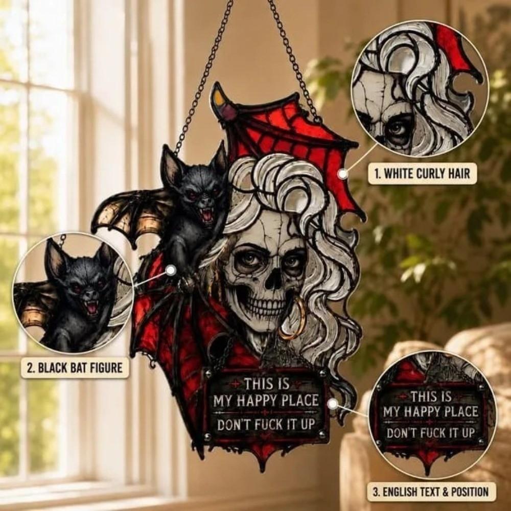 Hanging Halloween Suncatcher Window Decor Window Hanging Ornament for Halloween