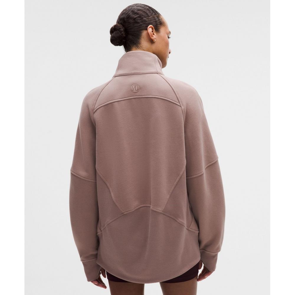 Lululemon Scuba Oversized Funnel Neck Half Zip  Long Ashen Rose