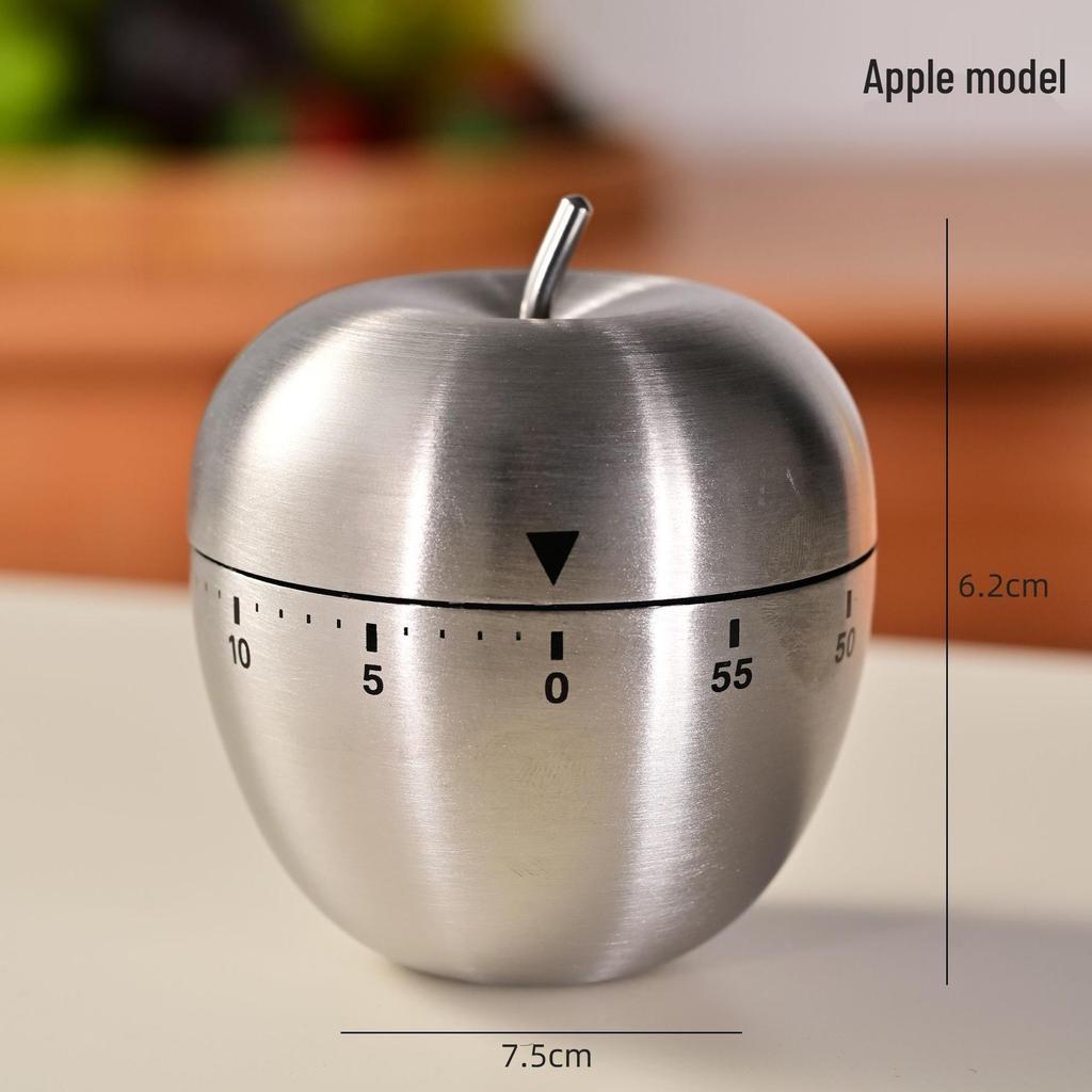 Stainless Steel Mechanical Kitchen & Study Timer - No Battery Required