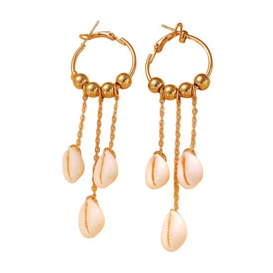 Natural Seashell Layered Necklace Tassel Ocean-Inspired Jewelry Beach Earrings Set Vacation Style Elegant Gift for Women