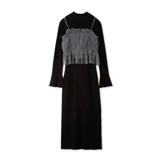 SNIDEL Tulle & Knit Dress SWNO235191 Women s