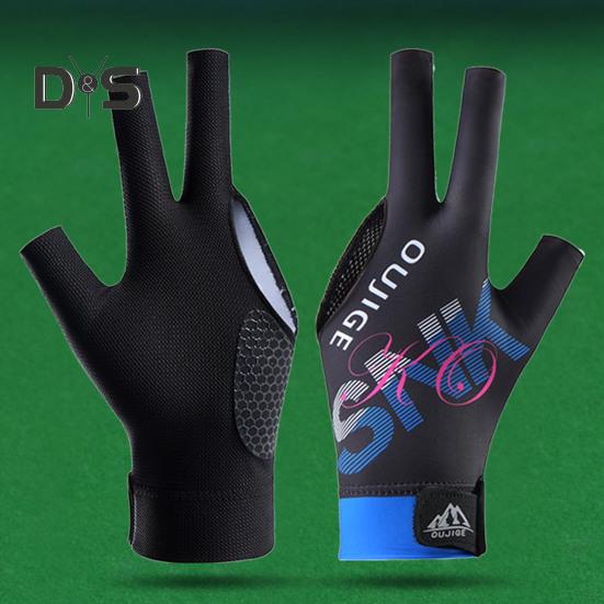 Billiard Pool Gloves 3 Finger Design Left Hand Snooker Cue Sport Glove Breathable Elastic Billiard Gloves for Men Women