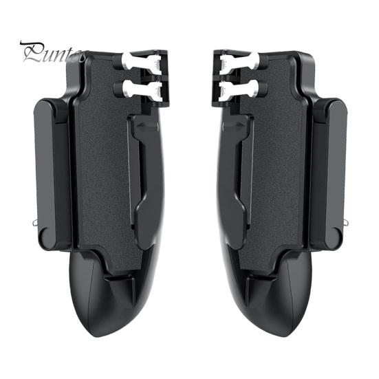 Conductive Rubber Buttons 1 Pair Gaming Handle for Tablet, 6 Finger Game Joystick Trigger Handle, Anti-Slip Gamepad Controller Accessory Mobile