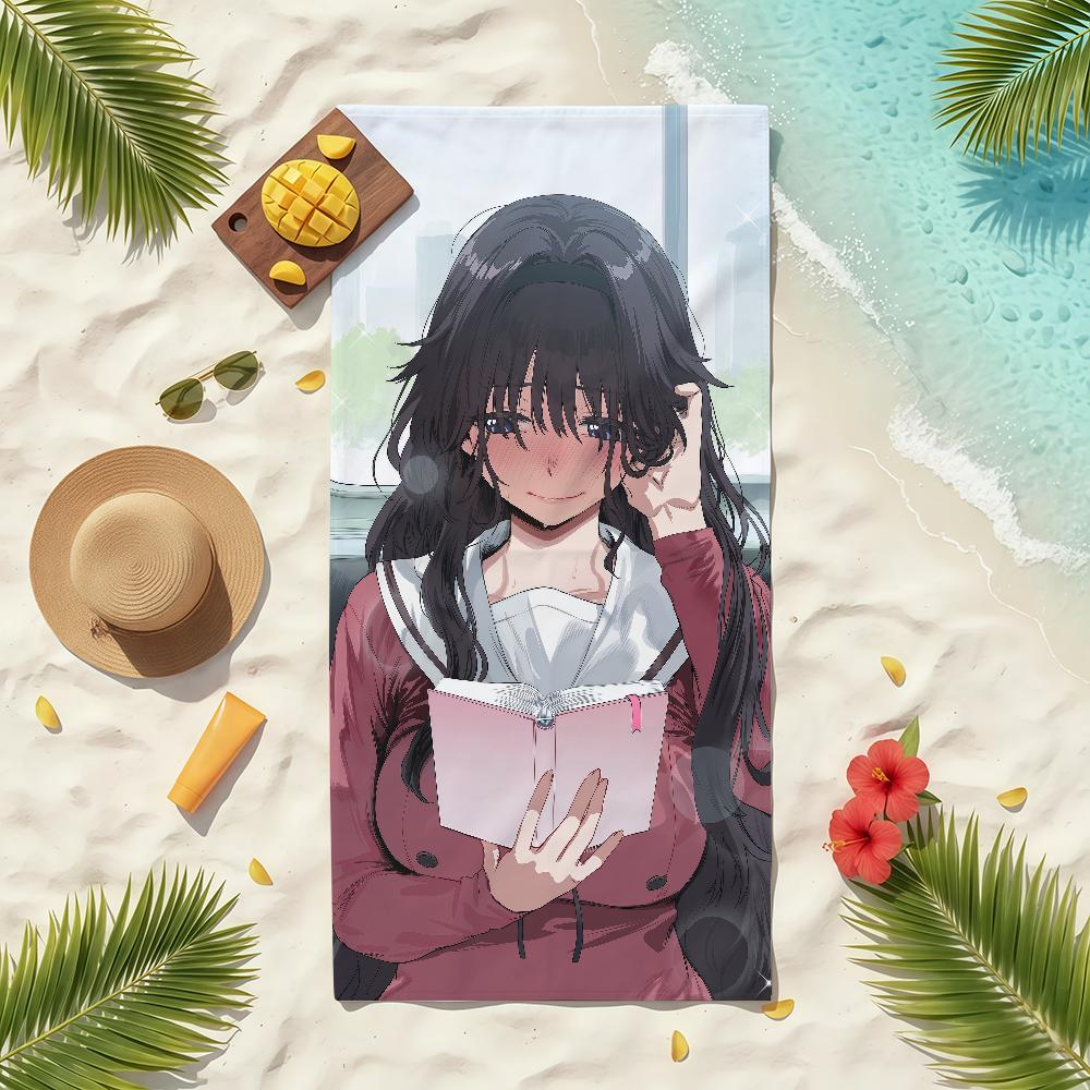 Anime K-Kaoruko W-Waguri Towel Soft Pool Gift For Travel Gym Shower Camping Quick Dry Sports Beach Towels