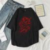 Damen Harajuku Y2K Oversized T-Shirt Drache Goth Anime Grafik-T-Shirt Vintage pro Choice Sommer Poly-Baumwoll-Set Oberteile