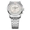 BRATRAINING Watch Quartz Watch Waterproof for Daily Life Men's (Metal White)