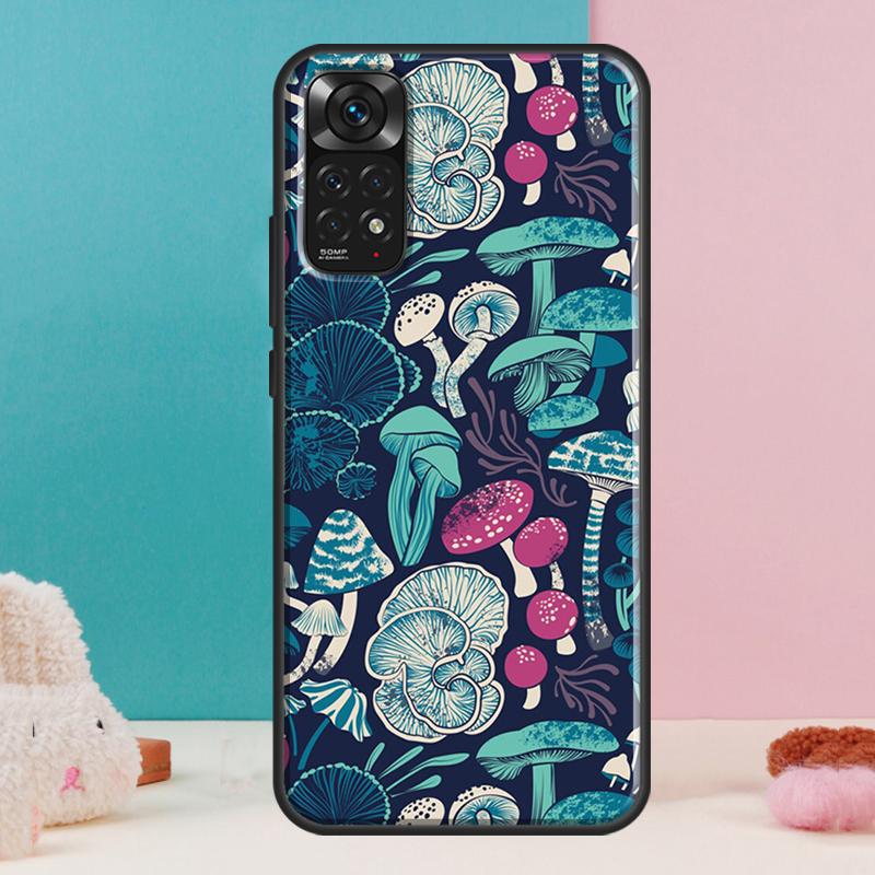 Psychedelische Pilze Florals Hülle Für Xiaomi Redmi Note 13 Pro 14 12 11 9 10 9S 10S 11S 12S Redmi 14C 13C 10C 12C Cover
