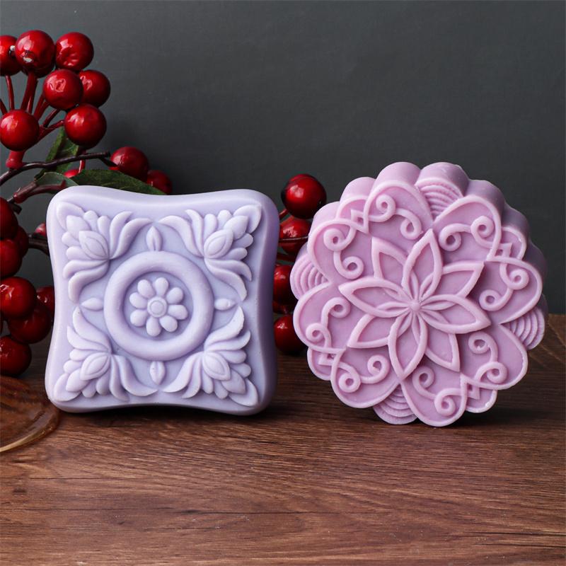 3D Creative Flower Shaped Soap Mold Silicone Molds DIY Handmade Fondant Cake Decorating Candle Mold Pudding Ice Cube Mold