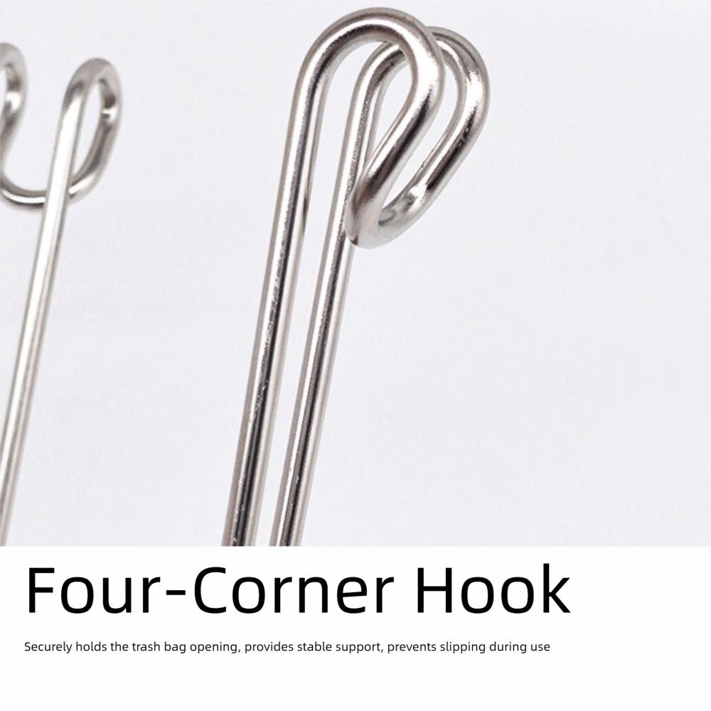 Adjustable Steel Trash Bag Support Foldable Sink Garbage Organizer Trash Bag Holder Countertop