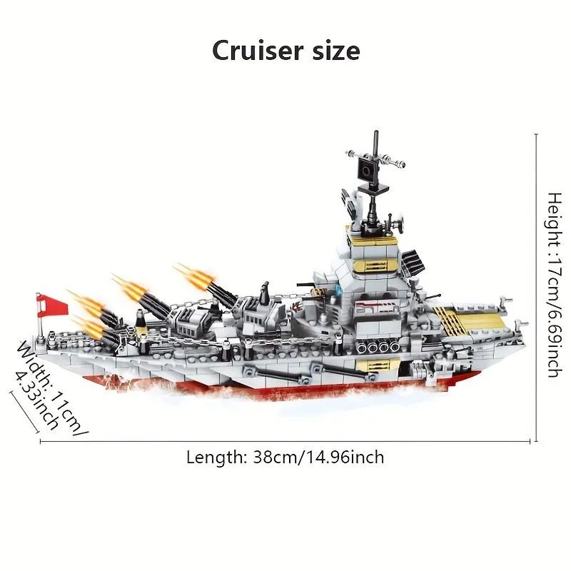 Building Set Toy 1068pcs Construction Cruiser Ocean Ship Building Toy for 6 Years Up Boys 25 Models Engineering