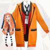 Rune Yomozuki Runa - Chaqueta con capucha y cremallera para mujer, color naranja, disfraz de cosplay de Anime, Kakegurui, jugador compulsivo