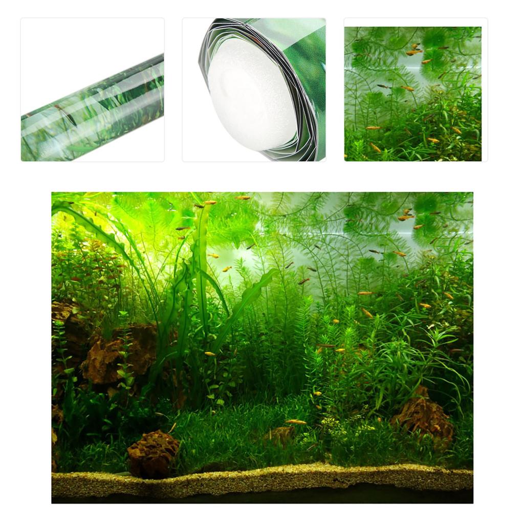 Water Grass   Aquarium Fish   Background Poster PVC Adhesive Decor Paper (122*61cm)