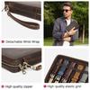 Stylish PU Leather Watch Band Storage Box Holds 12 Straps Flocking Interior Detachable Wrist Strap Designs Daily Use