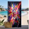 Asciugamano da Spiaggia Stampato AC Milan Asciugamano Morbido ad Asciugatura Rapida Coperta da Spiaggia Rettangolare Grande Portatile per Viaggi Piscina