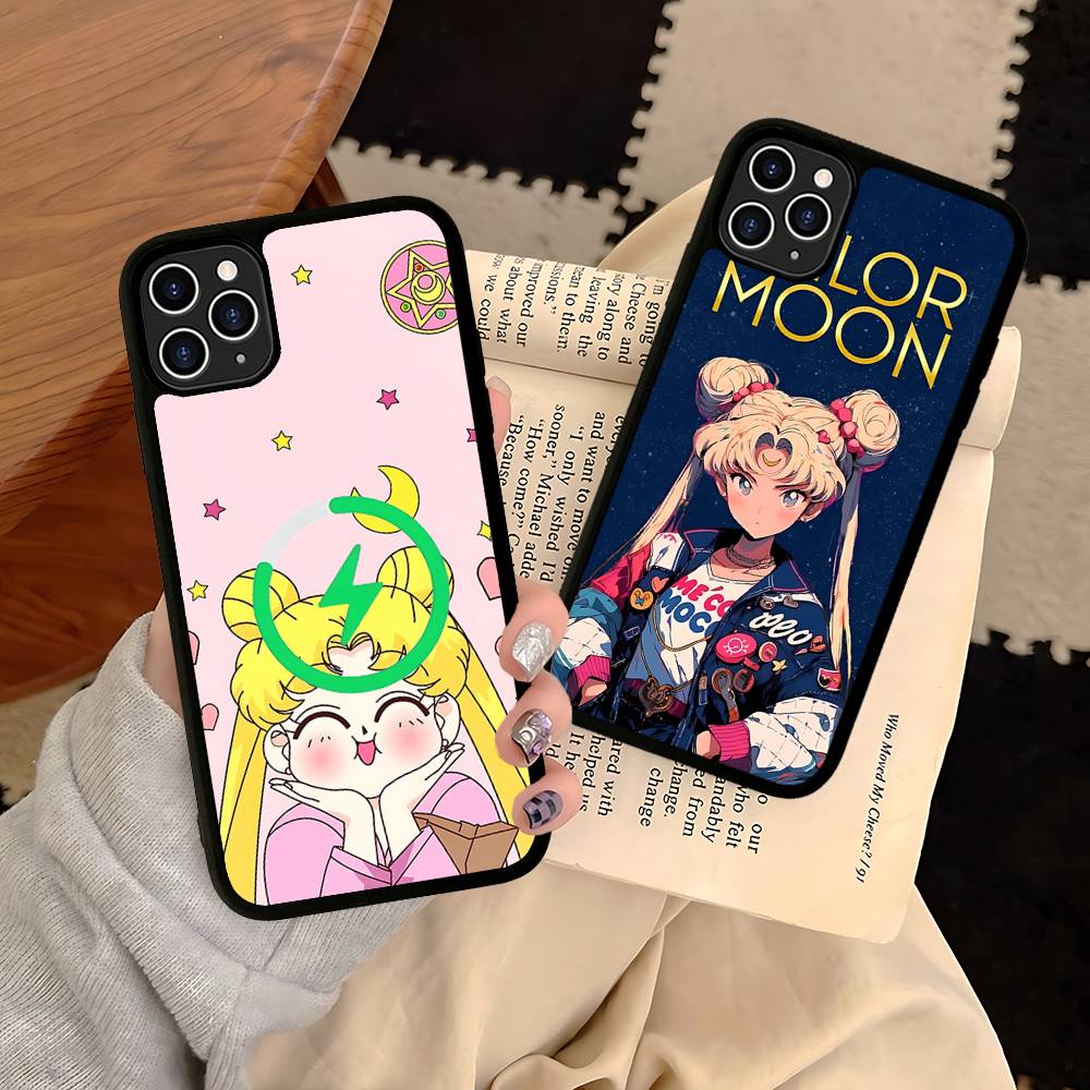 S-Sailors Anime Moon Magnetic Phone Case For IPhone 16 15 14 13 12 11 17 Pro Max Plus Wireless Charge Cover