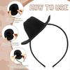SeraphinaT Cowboy Hat Headband Mini Cowgirl Hat Headband Cowgirl Hat Women's