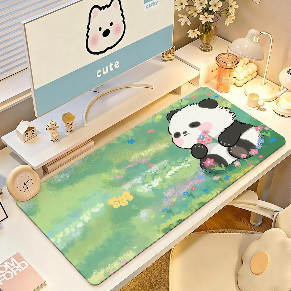 Cute Cartoon Panda Mouse Pad Anti Slip Rubber Edge Locked Thickened Laptop Gaming Desk Mat