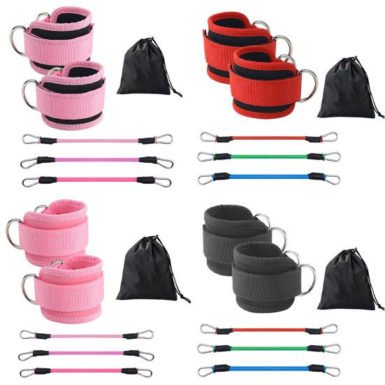 Manşetli Ayak Bileği Direnç Bantları Kadın Bacak ve Kalça Egzersiz Bantları Kickback'ler için Kalça Antrenman Ekipmanları Kalça ve Basen Çalışması