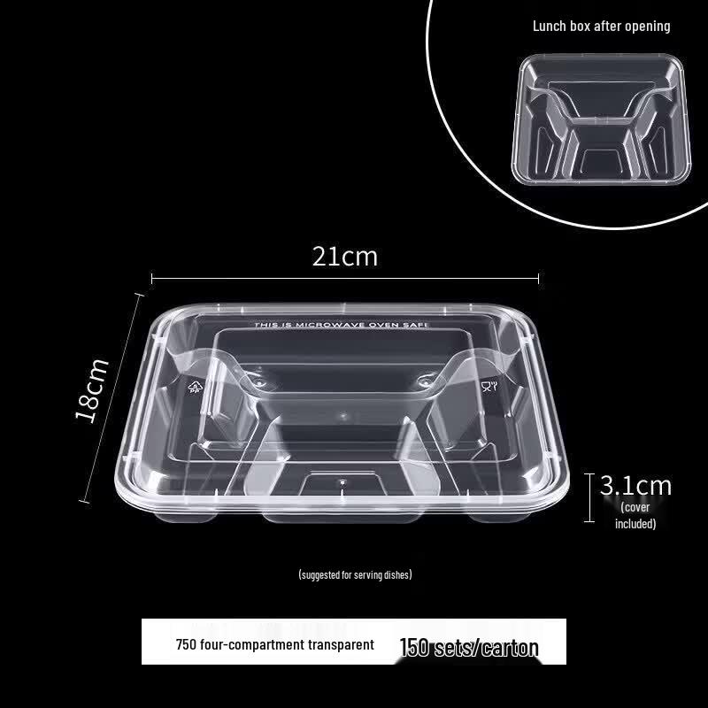 Disposable Multi-Compartment Meal Prep Containers