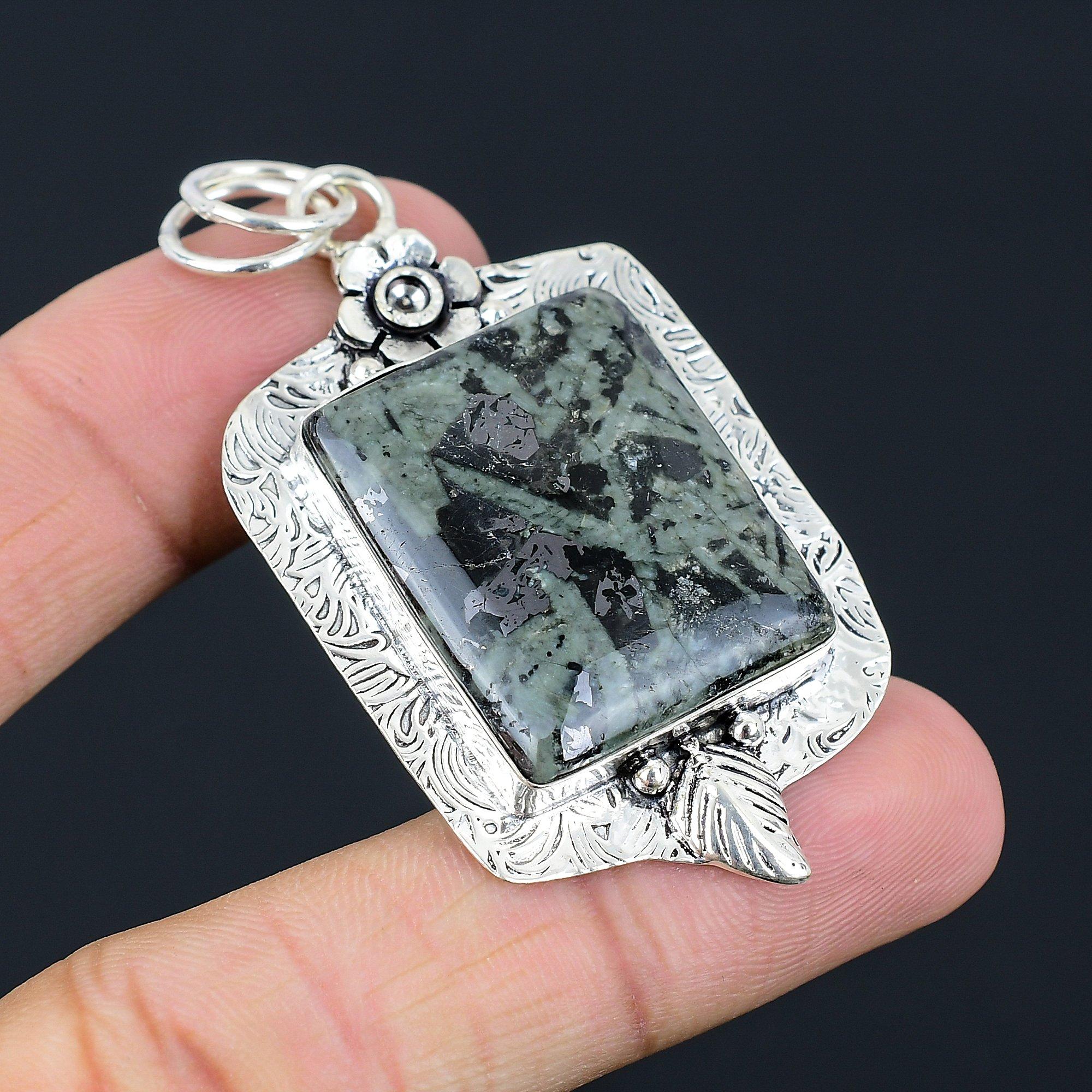 Daughters Day Deal Stargalaxy Gemstone Birthday Artisan Boho Pendant 925 Silver