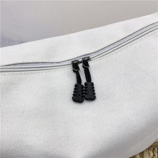 Women Crossbody Bag Canvas Large Capacity Portable Solid Color Female Single Shoulder Messenger Bag Shopping Use