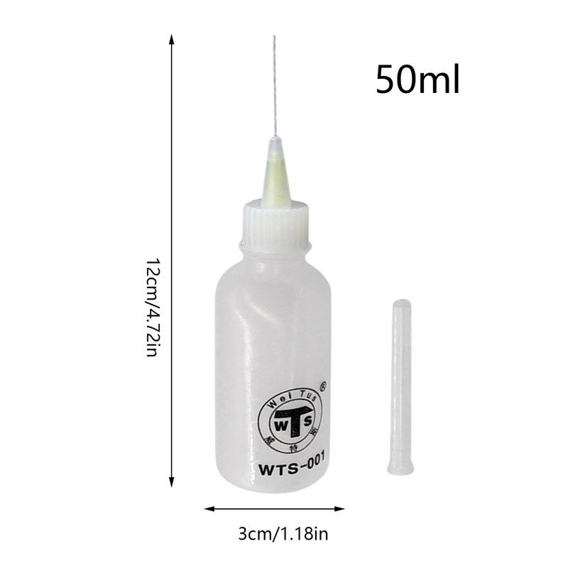 50ml Needle Tip Applicator Bottle Quilling Tool Precision Tip Squeeze Bottle Portable Glue Applicator Oil Solvent Applicator