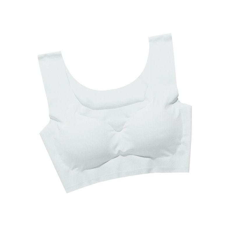 Seamless Plus Size Padded Sports Bra With Breathable Elastic And U Back Design