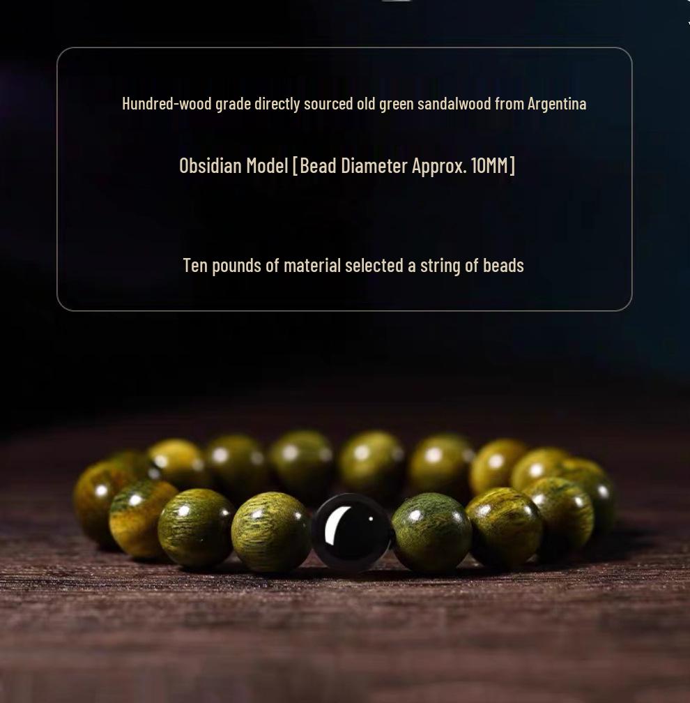 Premium Green Sandalwood & Wenge Bracelet for Men & Women - High Density, Collection Grade