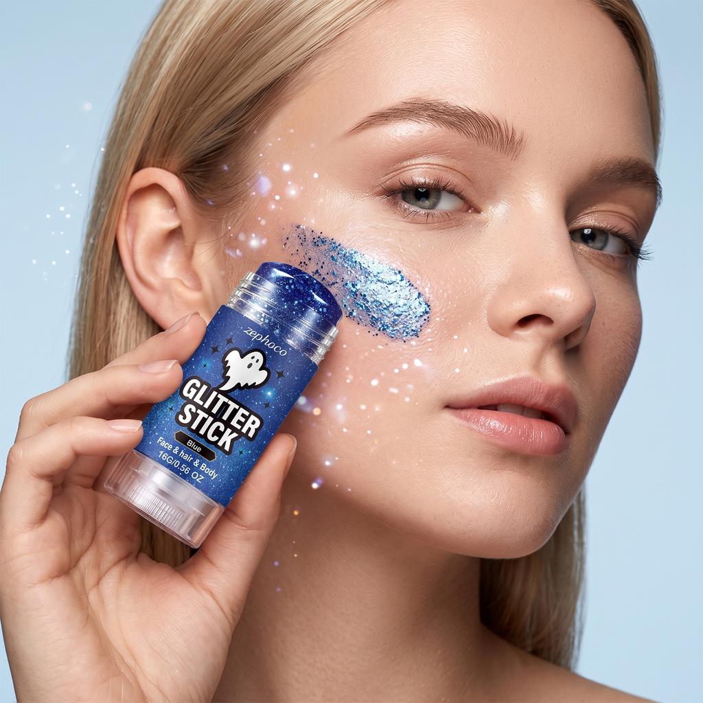 Halloween Shimmer Makeup Stick Blue Face and Body Glitter