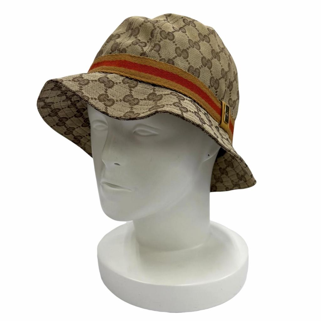 Very Good GUCCI hat beige polyester Women L Used