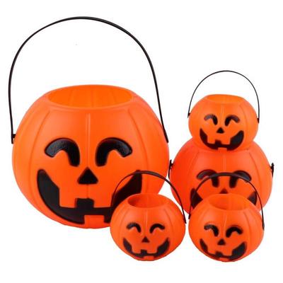 Dekoracja Halloween: Lampion Dyniowy, Wiaderko i Ręczny Słoik na Cukierki do Scen Przedszkolnych i Centrów Handlowych