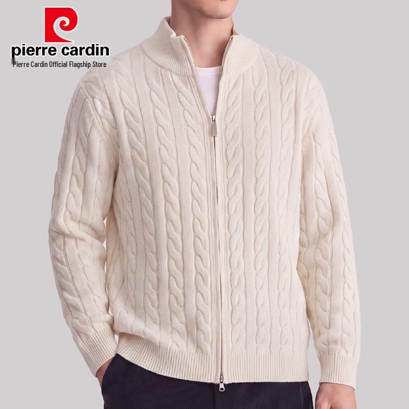 Pierre Cardin Men's Casual Zipper Knit Cardigan