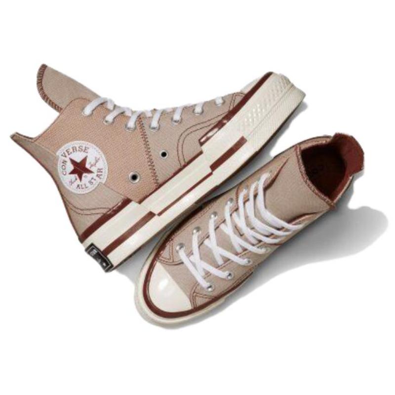 Converse Chuck 70 Plus Comfortable Trend High-Top Espadrilles Unisex Khaki Colour